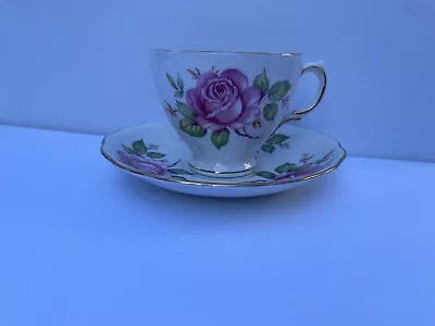 Buy Vtg Royal Vale Bone China Cup & Saucer- Beautiful, Bold Rose Design • 33.20£