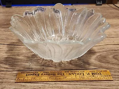 Buy Indiana Glass Lily Pons Sunflower 6 1/2 In Bowl Clear Frosted • 9.41£