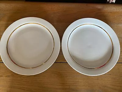 Buy 2 X Thomas Germany Dinner Plates 9.5”/24cm  With Gold Inner Band - Rosenthal • 14.95£