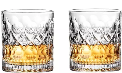 Buy Old Fashioned Whiskey Glass 300ml No-Lead Crystal Whiskey Tumbler 2 Glasses Box • 7.99£