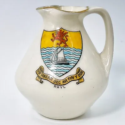 Buy Vintage Wh Goss Crested China Model Of Ancient Ipswich Ewer 553188 - Rhyl Crest • 9.80£