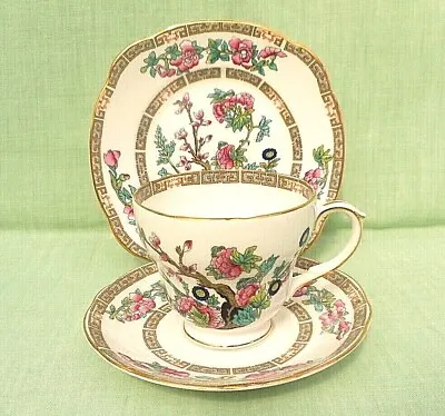 Buy Duchess Bone China  Indian Tree  Tea Trio - Tea Cup, Saucer & Squared Side Plate • 8.99£