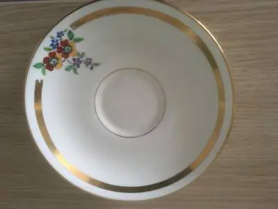Buy Vintage Tuscan China Saucer. Cream With Gold And Hand Painted Flowers (540) • 1.99£