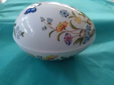 Buy AYNSLEY Cottage Garden Egg Trinket Box Bone China • 10£