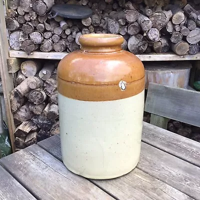 Buy Old Vintage Antique Large Brown 4 Gallon Stoneware Storage Jar 16.5” Tall • 75£