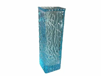 Buy H F Kingfisher Style Blue Textured Bark Square Rectangular Vase 21.5cm🎀🎀🎀 • 15.99£