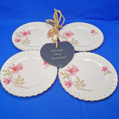 Buy QUEEN ANNE China * 4 X TEA, SIDE Or BREAD PLATES * Vintage 1950s Roses VGC • 9.91£