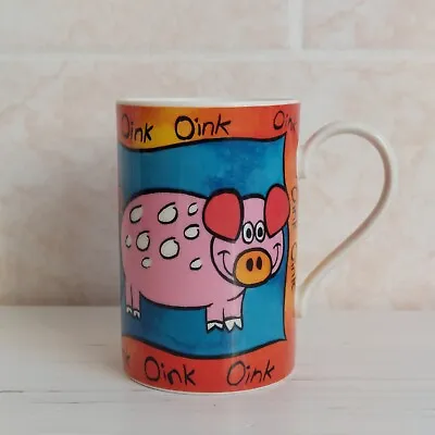 Buy Dunoon Funny Farm Mug Cup Oink Oink Pig Piglet Stoneware Jane Brookshaw Scotland • 12.99£