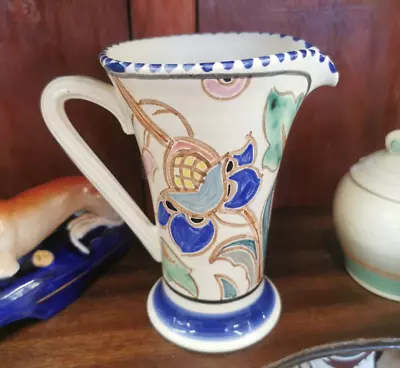 Buy HONITON POTTERY ART DECO  HAND PAINTED JUG ART DECO  FLORAL DECORATION  1930s • 19.99£