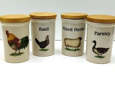Buy Cloverleaf Farm Animals English Pottery- Spice Herbs Jars Containers • 14.95£