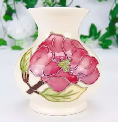 Buy Moorcroft Pottery Small Vase Magnolia Pattern 9cm • 59.99£