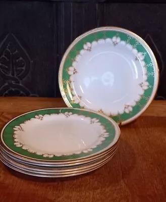 Buy Crown Staffordshire Green & Gold Set Of 6 Tea / Side Plates  • 10£