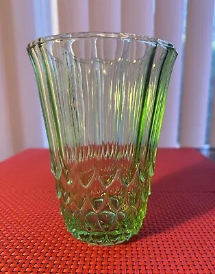 Buy Vintage Art Deco Green Glass Vase • 5.49£