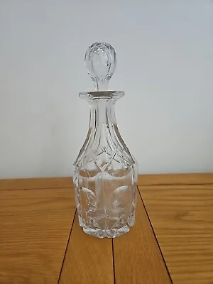 Buy Elegant Crystal Cut Glass Decanter With Pointed Stopper Whiskey Wine Port Gin • 15£