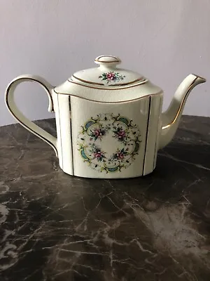 Buy Vintage Arthur Wood Celadon Pink And Green Floral Teapot • 13.99£
