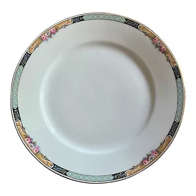 Buy Vintage Salad Plate KPM Bavaria Germany China Roses Pink Blue Gold Discontinued • 8.68£