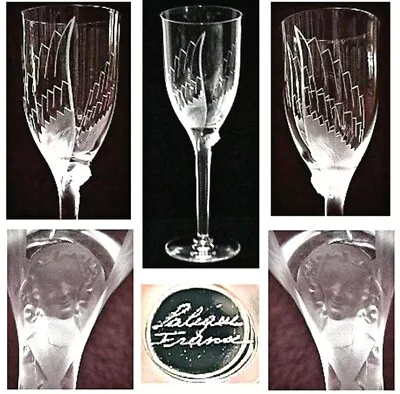 Buy Lalique Tall Stemmed Angel Champagne /wine Glass .quality Gift /investment • 350£
