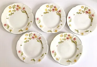 Buy Antique Foley Bone China Cake Side Plates, Design 3510, Set Of 5, Pink & Yellow • 8.50£