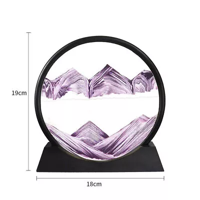Buy 3D Moving Sand Art Picture Glass Hourglass Deep Sea Sandscape In Motion Display • 7.95£