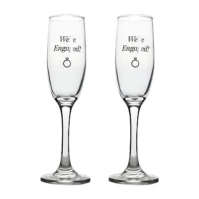 Buy Engagement Champagne Prosecco Glasses Set Of 2 • 19.20£