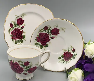 Buy Colclough Bone China England Lovely Vintage Rose Pattern Trio. • 7.99£