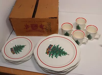 Buy Ironstone USA Vintage 1960's Octagon Holiday Sears Taylor Smith 12pc In Box • 57.19£