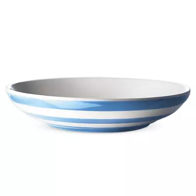 Buy Cornishware Blue Striped British Stoneware Pasta Bowl - 24 Dia X 5.2cm • 18£