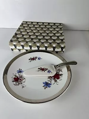 Buy Royal Winton Grimwades- Cake Plate And Slice- Cherry Gold Gilt- Beautiful RARE • 14.99£