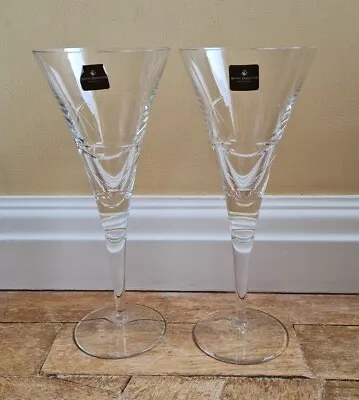 Buy Royal Doulton 'saturn Neuveau Crystal' Wine Glasses X2 • 29.99£