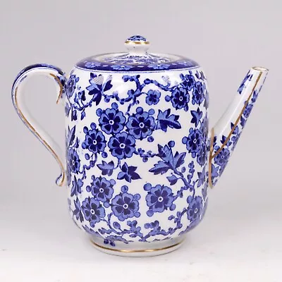 Buy Ridgway Pottery Teapot Aesthetic Blue White Chinese Blossom Hawthornden C1870 • 220£