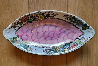 Buy MALING Pottery Lustre Ware PINK Peony Rose Plate Dish Made In Newcastle England • 48.52£