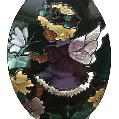 Buy Hand Painted (beautifully Detailed) Fairy Stained Glass Light Catcher • 24£
