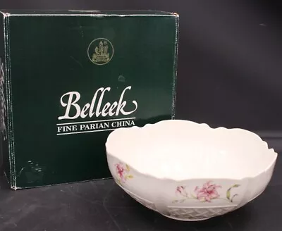 Buy Vtg BELLEEK 'CTRY TRELIS BOWL' Lrg Fine Parian Irish China Bowl 9  BOXED - L12 • 9.99£