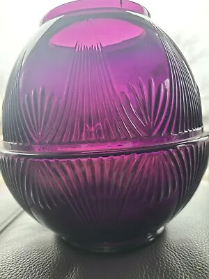 Buy  Antique Amethyst Purple Art Deco Glass Vase • 44.12£