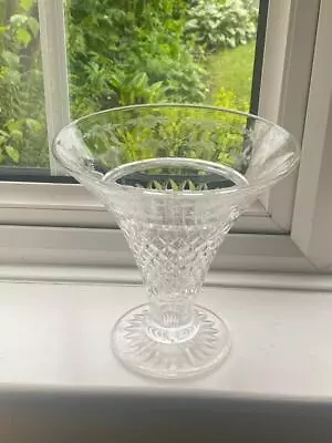 Buy Vintage Stuart Crystal Cut Glass & Engraved Trumpet Vase • 14.99£