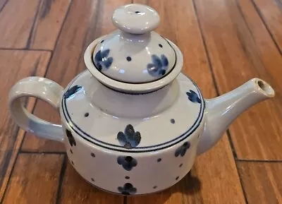 Buy Vintage Iron Mountain Stoneware Marthas Flowers 1.5 Quart Teapot Lid USA Rare • 142.30£
