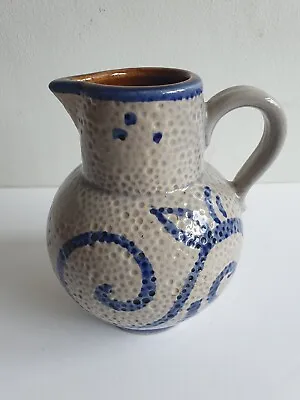 Buy Vintage West Germany Textured Glazed Pitcher Flowers Vase Jug Pottery  • 14.95£