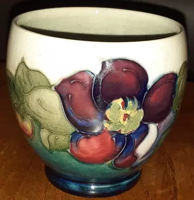 Buy Small Moorcroft Floral Pot *please Note Hairline Crack* • 9.99£