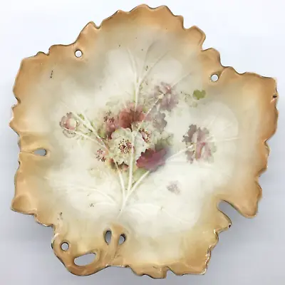 Buy Royal Crown Devon Vintage Ivory Blush Leaf Shaped Bowl Damaged Home Decor • 7.50£