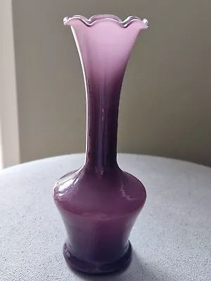 Buy Vintage Bimini Lauscha Amethyst Art Glass Vase • 23£