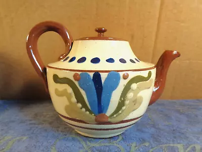 Buy Unmarked Torquay Ware Pottery Devon Small Teapot  With Floral Pattern • 7.99£