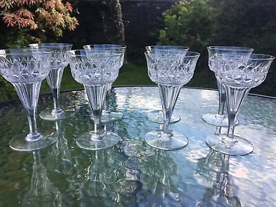 Buy Antique Webb Early Cut Glass Crystal Sherbet Glass 13.3 Cm High Set Of 8 Glasses • 270£