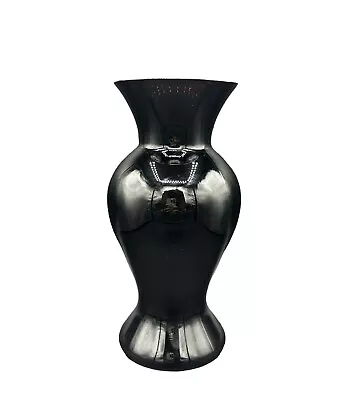 Buy Vintage Black Amethyst Glass Flower Vase 8.25  MCM Mantle Vase Red Brown Hue • 9.64£
