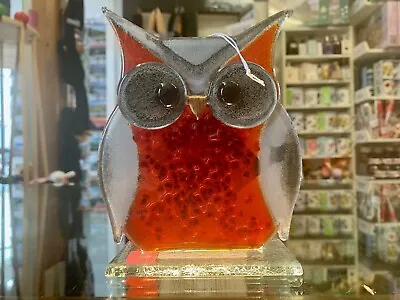 Buy Fused Glass Ornament Owl Red - Nobilé Glassware - OWL-R-S • 39.99£