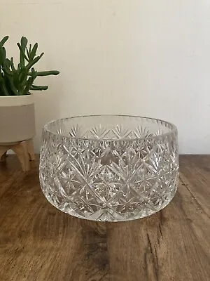 Buy Cut Crystal Heavy Trifle Punch Bowl  Catering Serving Bowl Tea Room • 40£