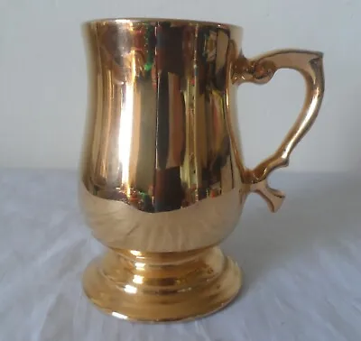 Buy Vintage Wade PM England Gold Lustre Pottery Tankard Mug • 14.99£