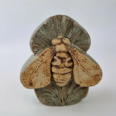 Buy Vintage Bernard Rooke Style Studio Pottery Vase Moth Vase Signed 11.5cm High • 49£