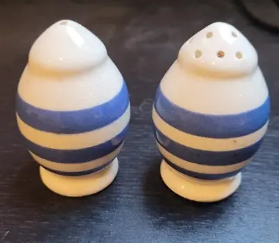 Buy Old Blue And White Salt And Pepper Pots. Cornish Ware • 0.99£