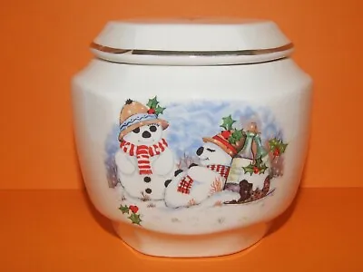 Buy A Vintage Wade Royal Victoria Pottery Snowman Lidded Jar/Pot • 4.19£