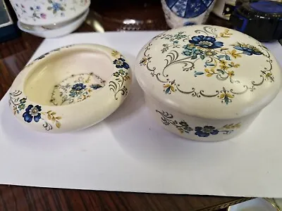 Buy 2 X Vintage Purbeck Ceramics Swanage  Dish And Lidded Trinket Box • 6.99£